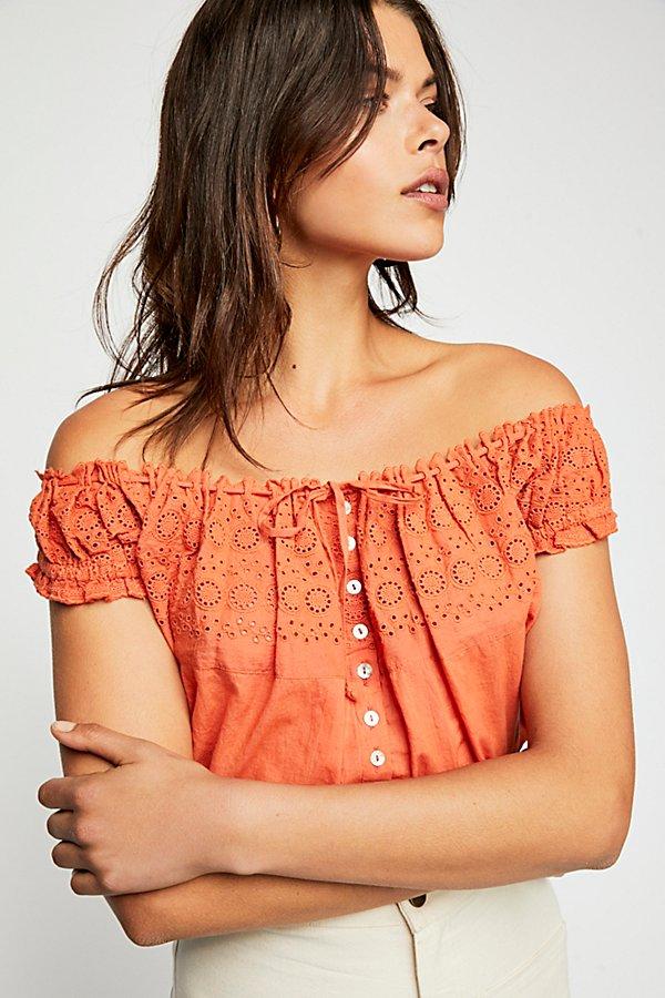 Eyelet You A Lot Top By Free People